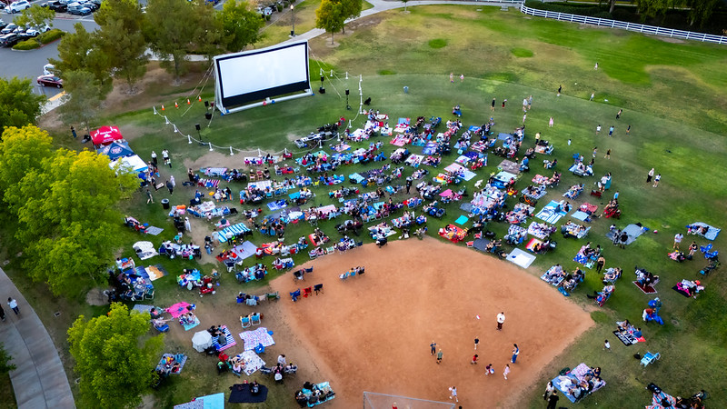 Aerial view of event